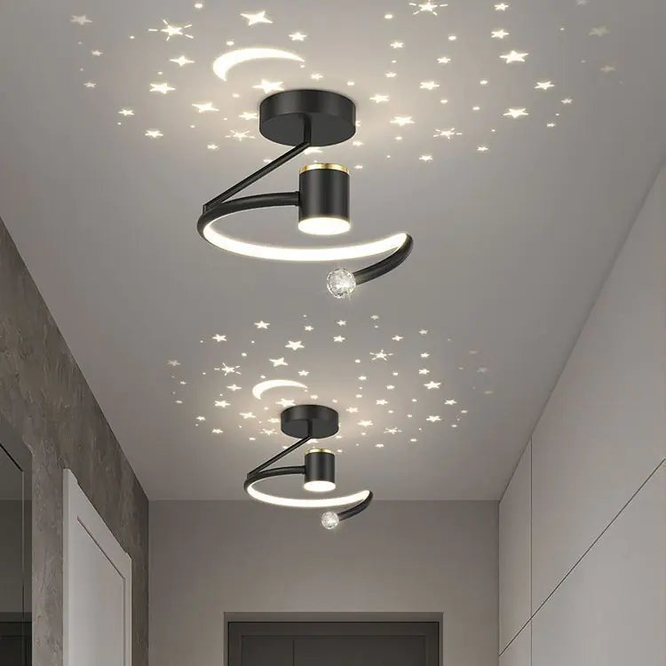 Modern Nordic Starry Sky Corridor Ceiling Light – LED Hallway Lamp with Aluminum & Iron Design