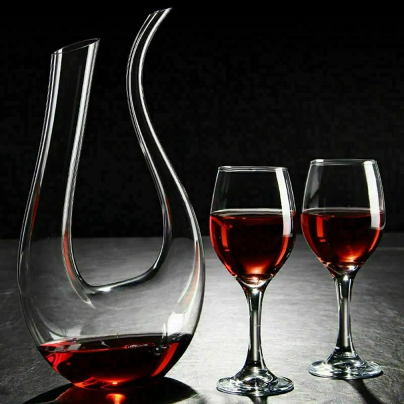 Crystal U-shaped 1500ml (1.5L) Wine Decanter