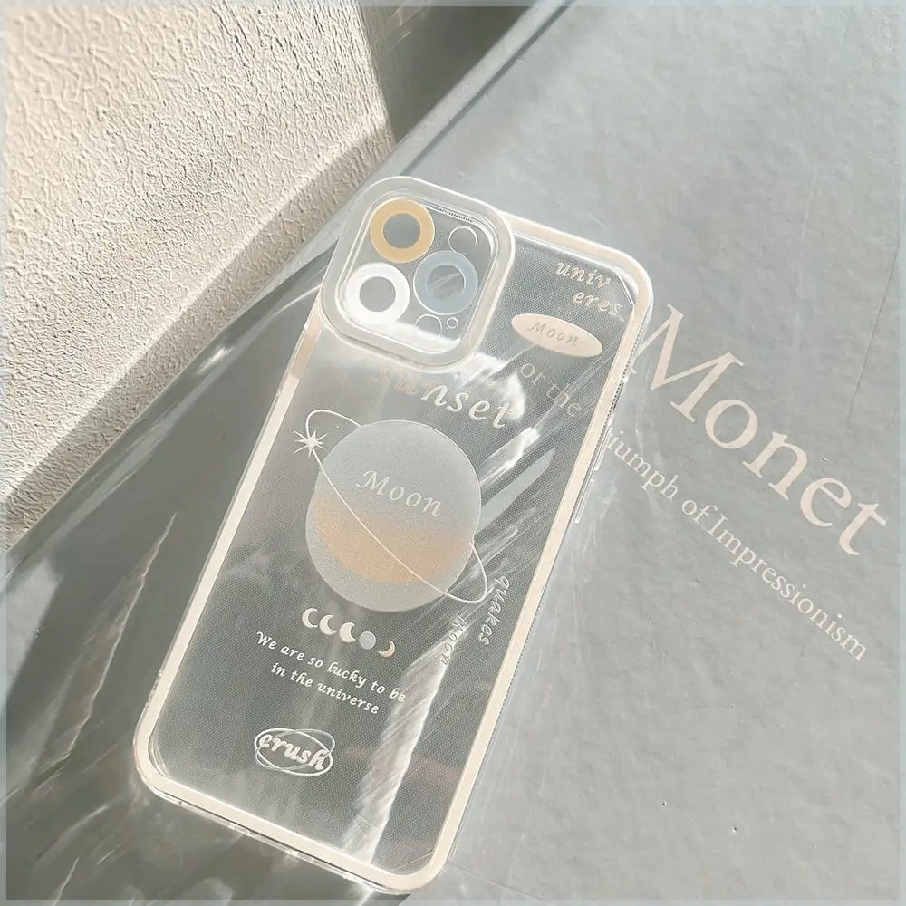 Gradual Planetary Angel Eye Phone Case – Lightweight Gradient Planet Cover for iPhone (19 Variations)