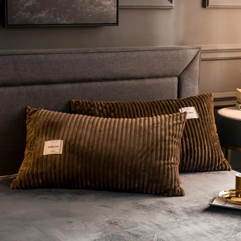 Warm Coral Flannel Pillowcase for Winter Comfort