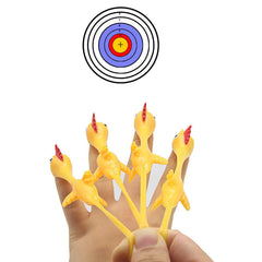 10-Pack Wall Stick Slingshot Catapult Chicken Toys for Fun