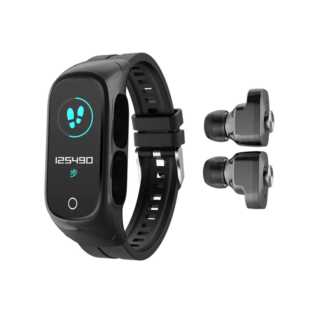 2 - in - 1 Smart Watch & True Wireless Earbuds Combo – Fitness Tracker with HR/BP/Sleep, BT 5.0/4.2 (Model N8) - Whimsical Shoppe