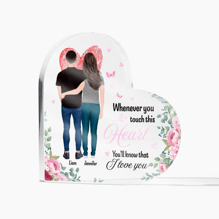 Personalized Heart Acrylic Plaque for Couples – Custom Names Romantic Love Gift, Anniversary or Wedding Keepsake Home Decor
