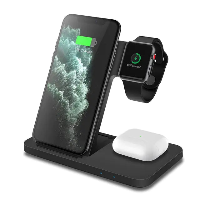 3 - in - 1 Wireless Fast Charger Dock Station - Whimsical Shoppe