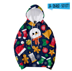 Detachable Hooded Christmas Sweater - Loose Fit 3D Print (XXS-4XL)