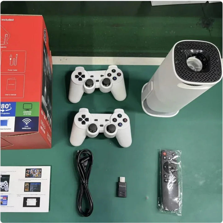 4K HD Gaming Projectr o - Ultra - Clear Wireless Display & 2 Controllers - Whimsical Shoppe
