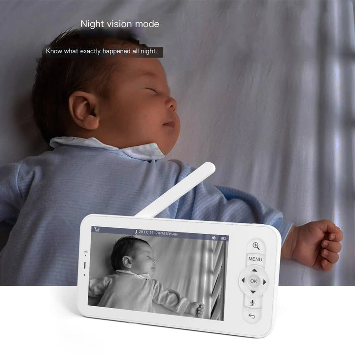 5 - Inch 720p HD Baby Monitor - 3000mAh ECO/VOX Smart Wake - Up - Whimsical Shoppe