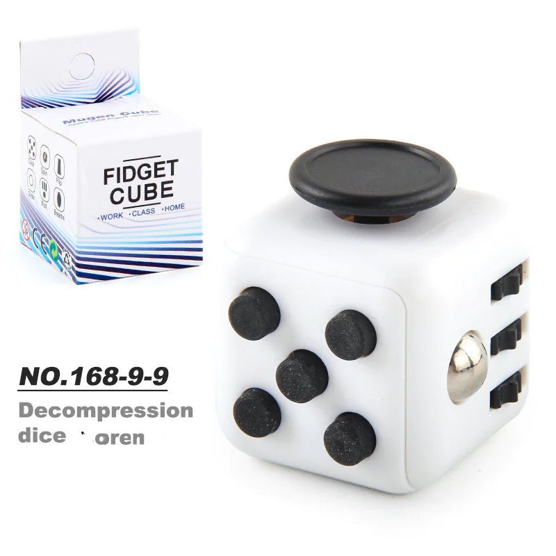 6 - Sided Decompression Fidget Cube – Stress Relief Desk Toy for Focus, Anxiety & ADHD (Quiet, Portable) - Whimsical Shoppe