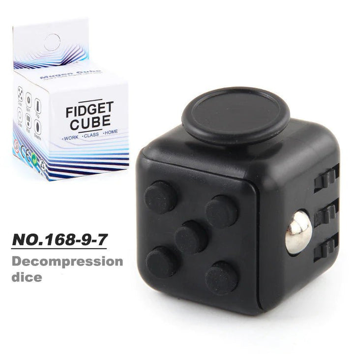 6 - Sided Decompression Fidget Cube – Stress Relief Desk Toy for Focus, Anxiety & ADHD (Quiet, Portable) - Whimsical Shoppe