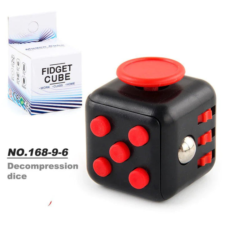6 - Sided Decompression Fidget Cube – Stress Relief Desk Toy for Focus, Anxiety & ADHD (Quiet, Portable) - Whimsical Shoppe