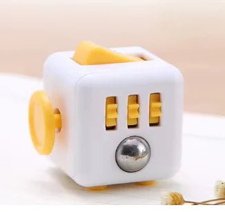 6 - Sided Decompression Fidget Cube – Stress Relief Desk Toy for Focus, Anxiety & ADHD (Quiet, Portable) - Whimsical Shoppe