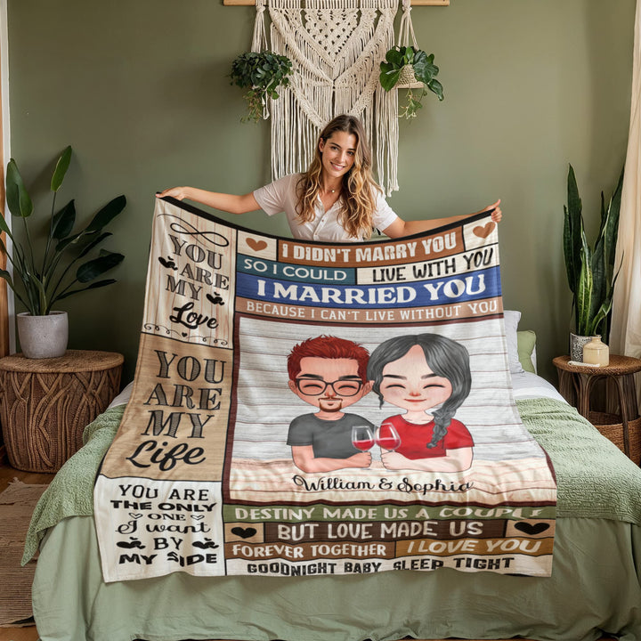 Wedding Gift Personalized Fleece Blanket
