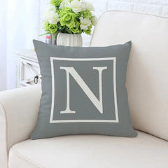 Single-Sided Printed Pillowcase with English Alphabet