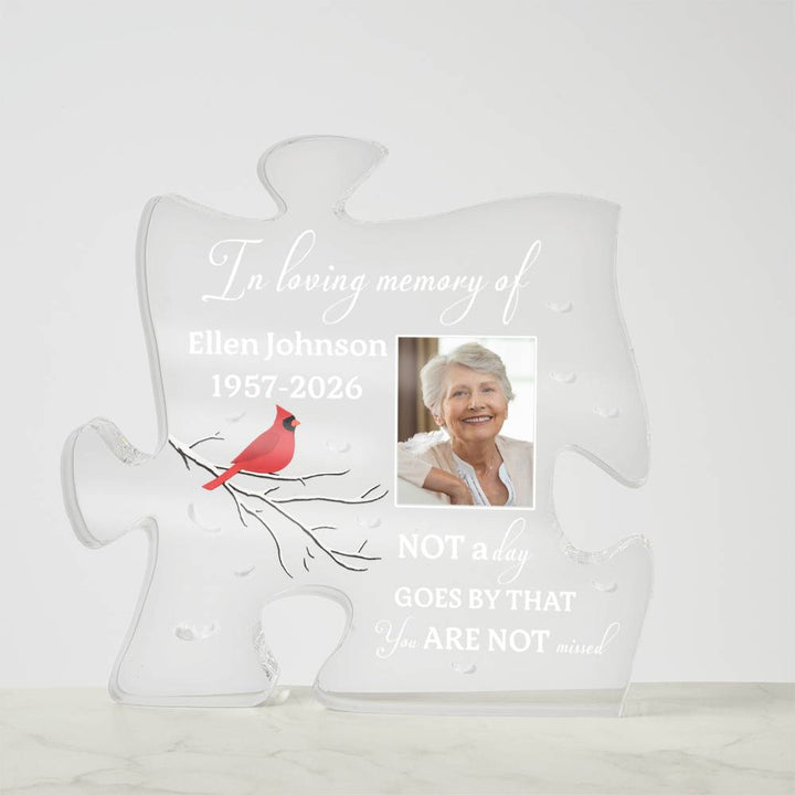 Personalized Memorial Acrylic Puzzle Plaque – Custom Photo In Loving Memory Keepsake Gift for Loss of Loved One