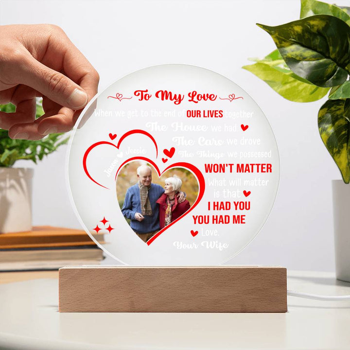 Personalized Couple LED Acrylic Plaque – Custom Names Romantic Love Light Gift, Anniversary or Wedding Keepsake Home Décor