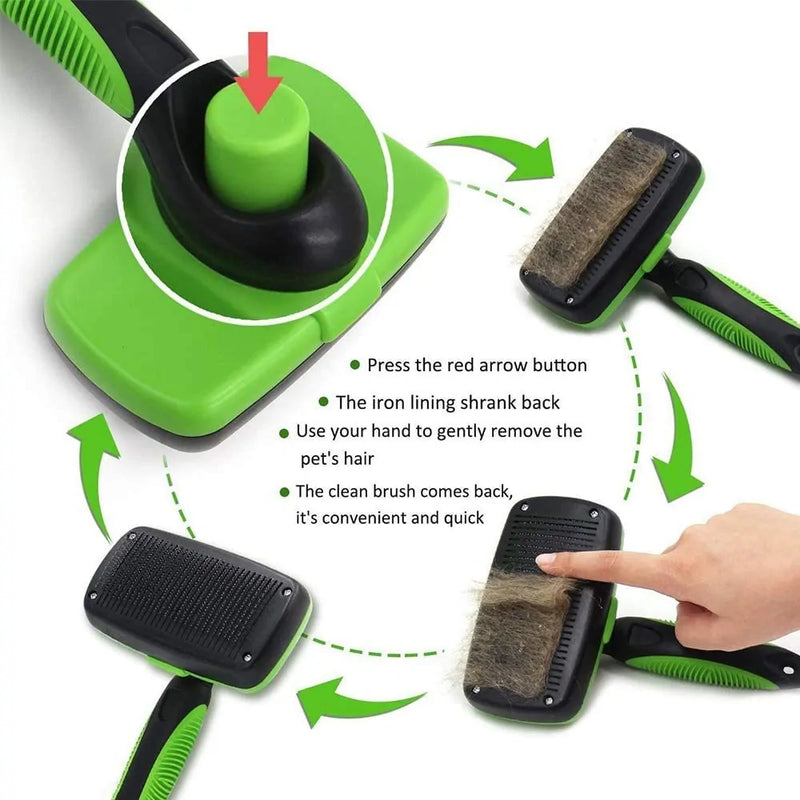 Self Cleaning Dog and Cat Brush & Deshedder