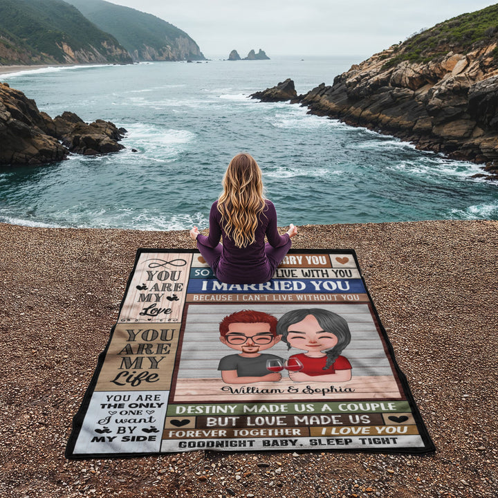 Husband and Wife Anniversary Blanket
