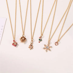 Fashionable Christmas Necklace - Alloy, Electroplated (6 Designs)