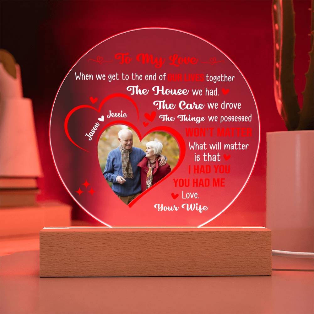 Personalized Couple LED Acrylic Plaque – Custom Names Romantic Love Light Gift, Anniversary or Wedding Keepsake Home Décor