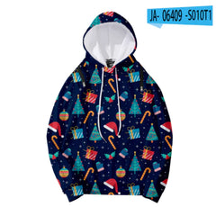 Detachable Hooded Christmas Sweater - Loose Fit 3D Print (XXS-4XL)