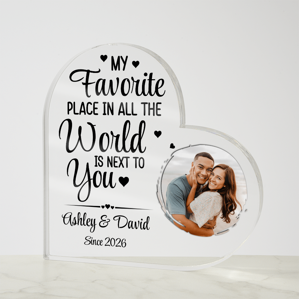 Anniversary Gift Heart Acrylic Plaque