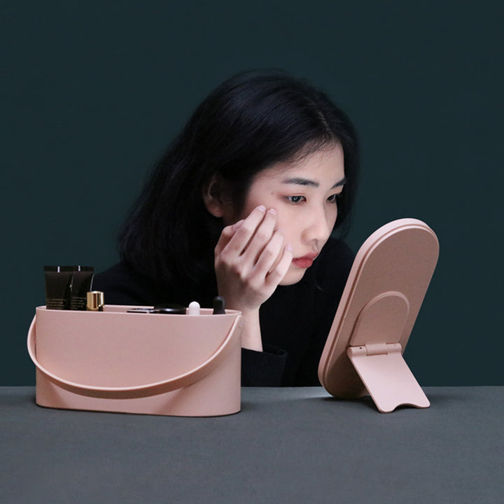 Makeup Organizer Box w/ Mirror