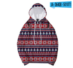 Detachable Hooded Christmas Sweater - Loose Fit 3D Print (XXS-4XL)