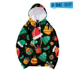 Detachable Hooded Christmas Sweater - Loose Fit 3D Print (XXS-4XL)