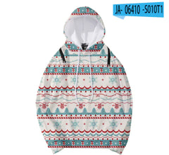 Detachable Hooded Christmas Sweater - Loose Fit 3D Print (XXS-4XL)