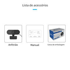 2K HD USB Webcam for Online Meetings & 1080P Live Streaming