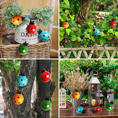 Metal Ladybug Wall Art – Indoor & Outdoor Garden Decor in Red, Green, Yellow, and Blue