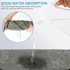 Super Absorbent Dog Bathrobe Towel – Ultra-Fine Microfiber, Fast-Drying Pet Drying Robe
