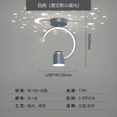 Modern Nordic Starry Sky Corridor Ceiling Light – LED Hallway Lamp with Aluminum & Iron Design