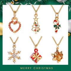 Fashionable Christmas Necklace - Alloy, Electroplated (6 Designs)