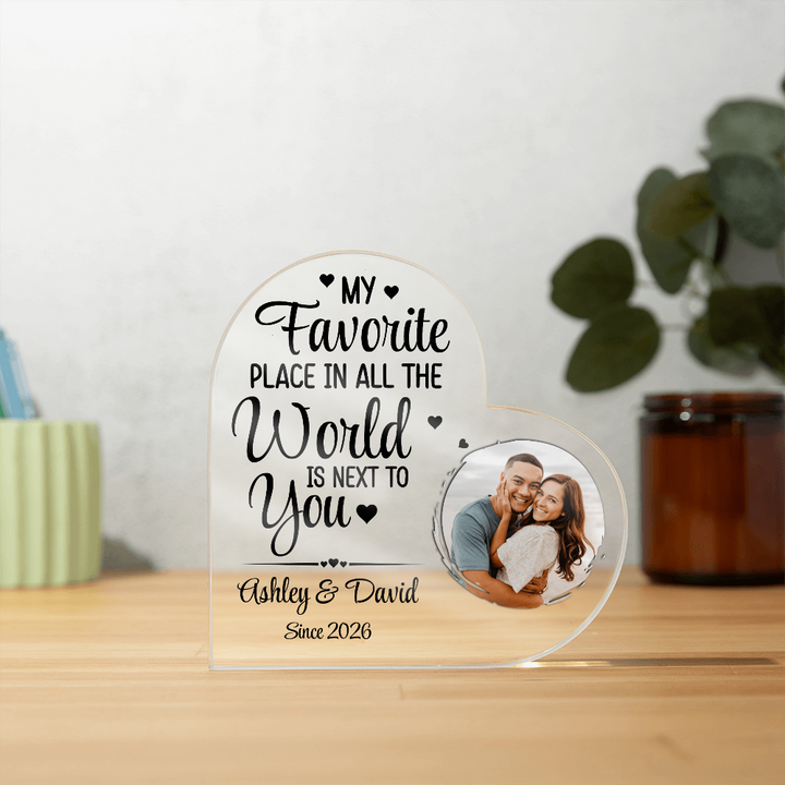 Romantic Acrylic Heart Keepsake