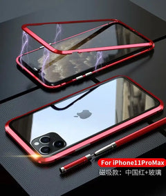 Double-Sided Glass Magnetic Phone Case for Apple