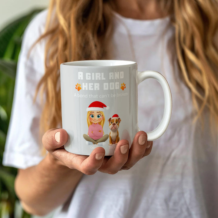 A Girl and Her Dog Personalized Mug - Whimsical Shoppe
