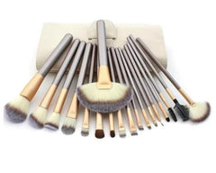 Persian Makeup Brush Set – 12/18/24 Pieces with Champagne Handles & Synthetic Fiber Bristles