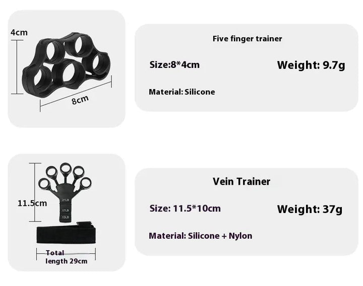 Adjustable Grip Strength Trainer Kit (5KG - 60KG) - 7 Piece Set - Whimsical Shoppe