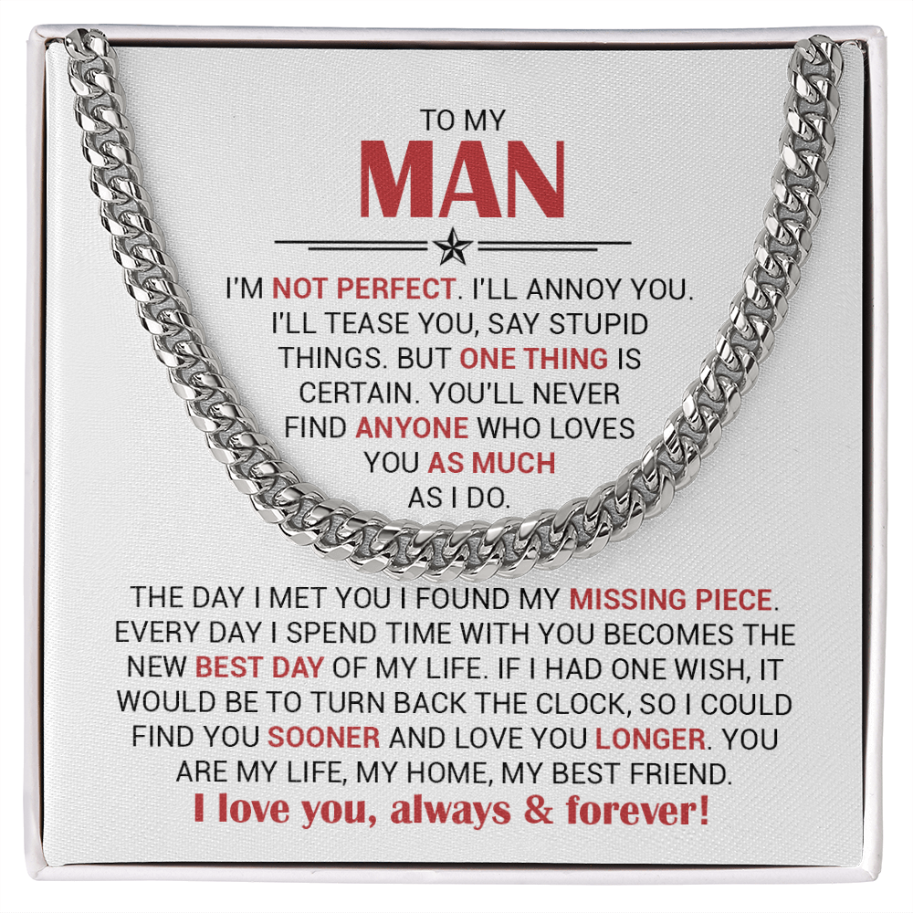 Cuban Link Chain Necklace for Him
