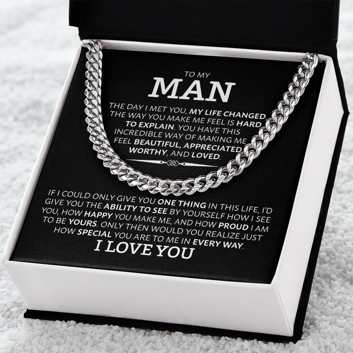 Husband Necklace Gift with Message Card
