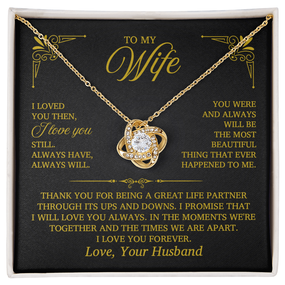 Love Knot Jewelry with Message Card for Wife
