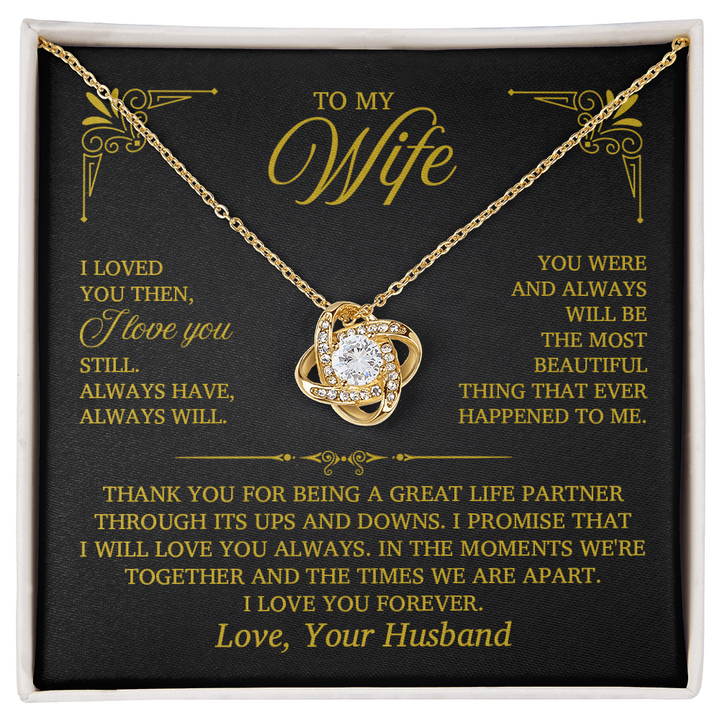 Love Knot Jewelry with Message Card for Wife
