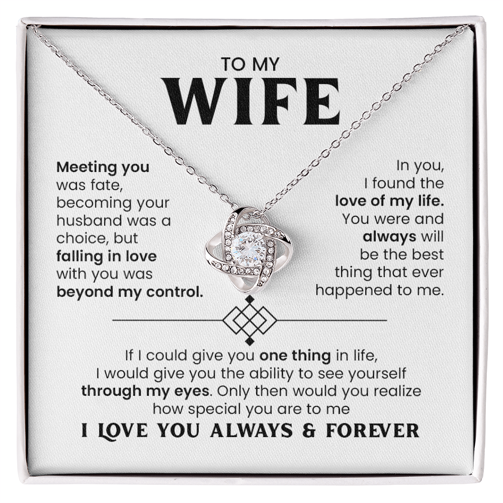 Love Knot Necklace for Wife with Luxury Gift Box
