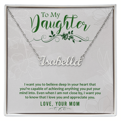 Custom Name Necklace - For Daughter From Mom