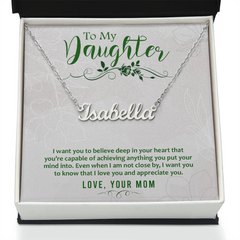Custom Name Necklace - For Daughter From Mom