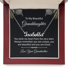 Custom Name Necklace - For Granddaughter From Grandmother