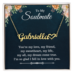 Heart Name Necklace - For Soulmate