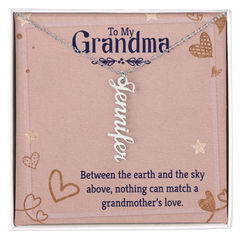 Vertical Name Necklace - For Grandma