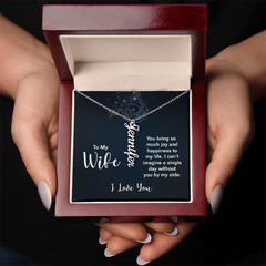 Vertical Name Necklace - For Wife